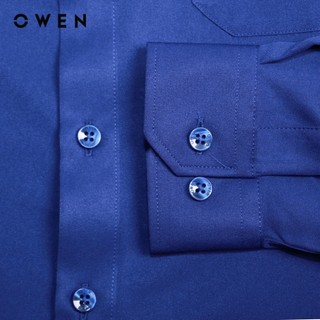 OWEN - Áo sơ mi dài tay Regular Fit AR230223DT màu Xanh chất liệu Nano
