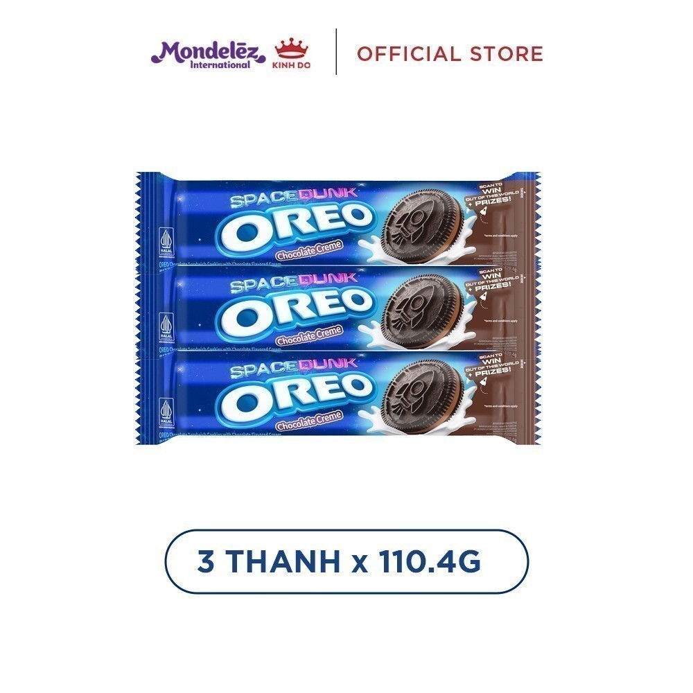 Ảnh Bánh Quy OREO Kem Socola, Combo 3 Thanh X 110.4G - phiên bản OREO SPACE DUNK 1