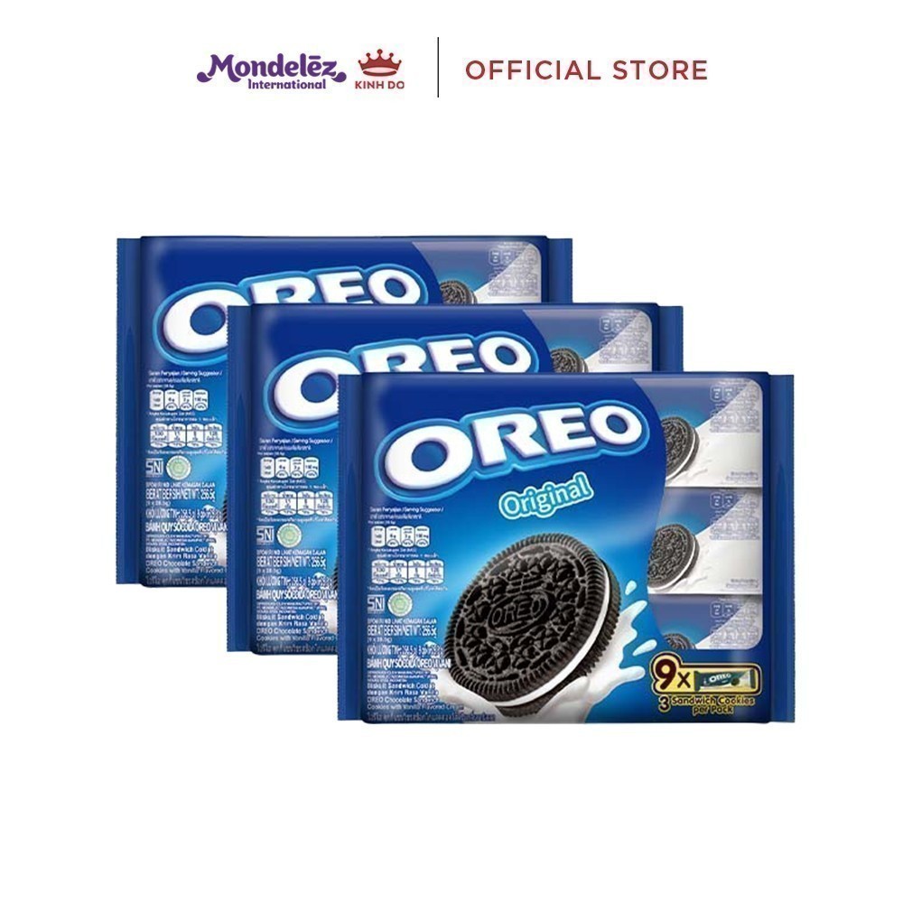 Ảnh Bánh Quy Sôcôla OREO Vị Vani , Combo 3 Gói x 248.4G - phiên bản OREO Original/ SPACE DUNK 3