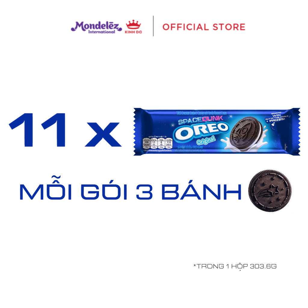 Ảnh Bánh Quy Sôcôla OREO Vị Vani , Combo 2 Gói X 303.6G - phiên bản OREO SPACE DUNK 2