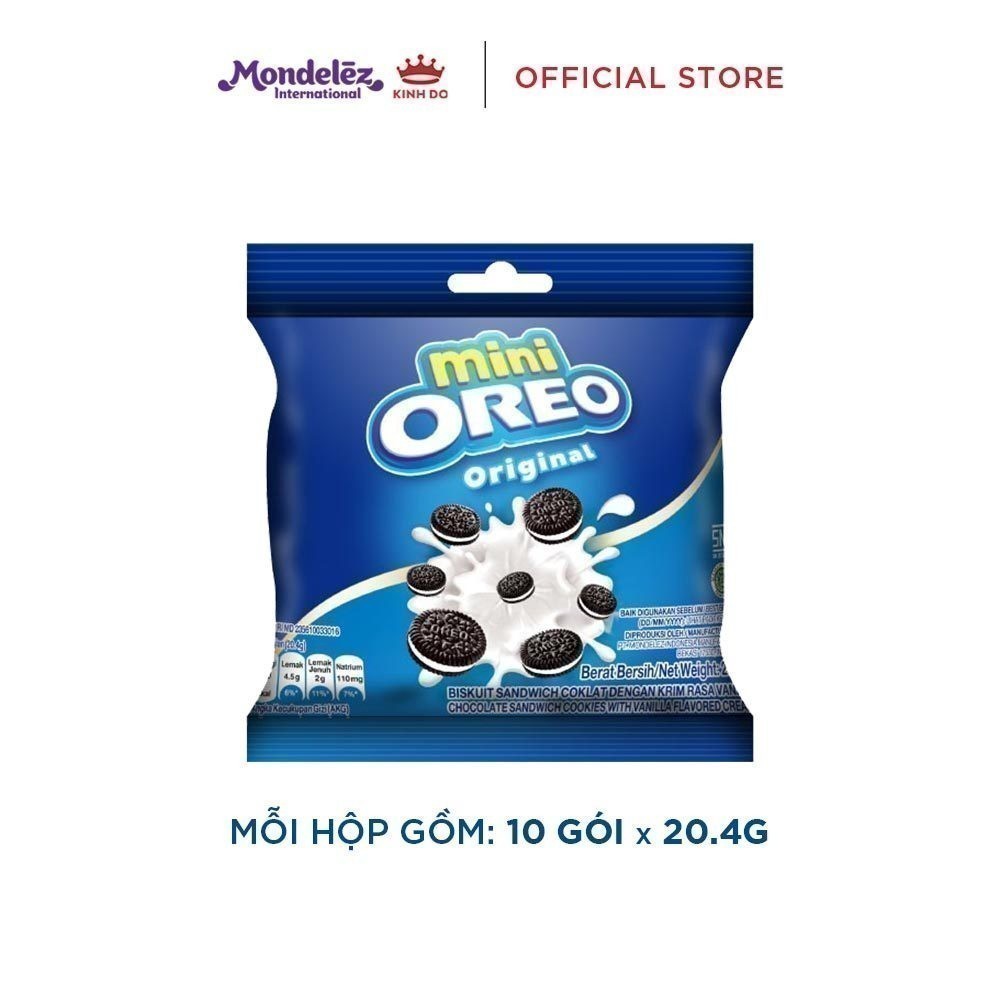 Ảnh Combo 2 Hộp Bánh Quy Oreo Mini Vị Vani, Hộp X 204G 2