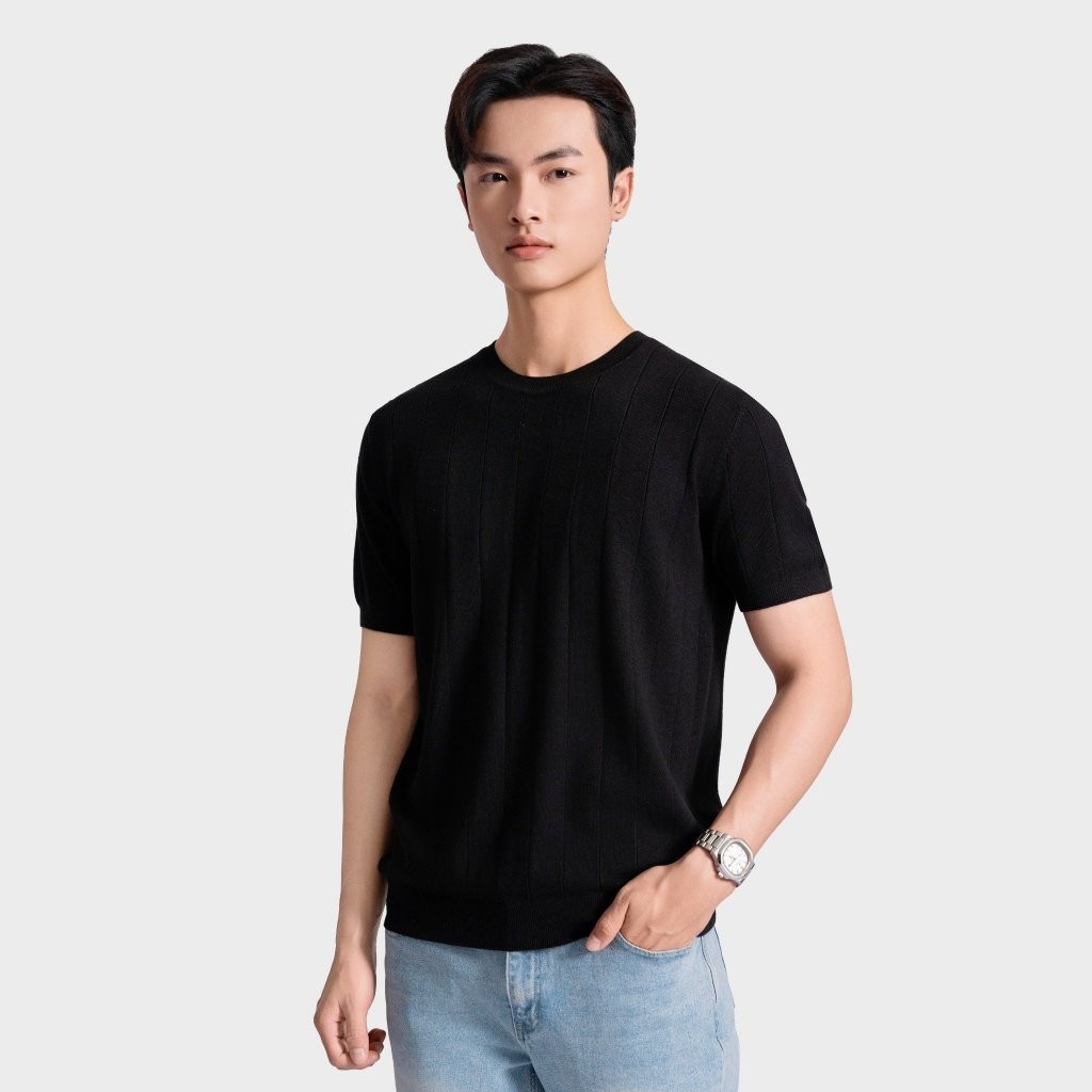 Áo Thun T-shirt Nam Casual Dệt Kiểu Len Insidemen Slim Fit ITSU02AS3