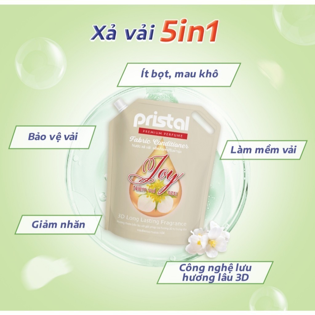 Ảnh Nước xả vải sinh học Pristal 2L, nước xả lưu hương thơm cực lâu an toàn cho da em bé 3