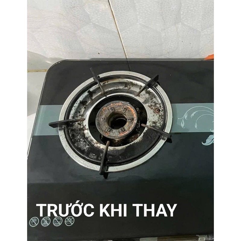 Combo khay inox và kiềng 5 chân cho bếp gas