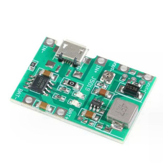 Mạch sạc pin 1S 18650 J5019 dùng IC TC4056 tích hợp mạch tăng áp 2A từ 5V lên 18V
