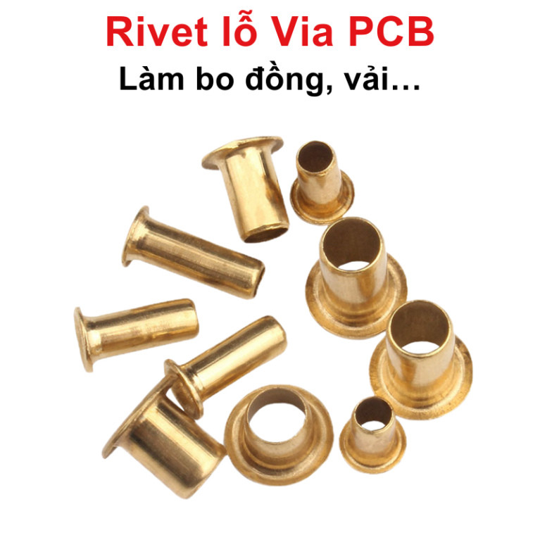 [Bán sỉ combo] (20 cái) Rivet lỗ via PCB nhiều kích thước, Via đồng làm ...