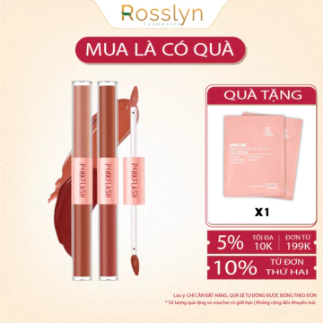 Son kem tint lì hai đầu Pinkflash sắc tố cao lâu trôi 2 trong 1 30g Rosslyn