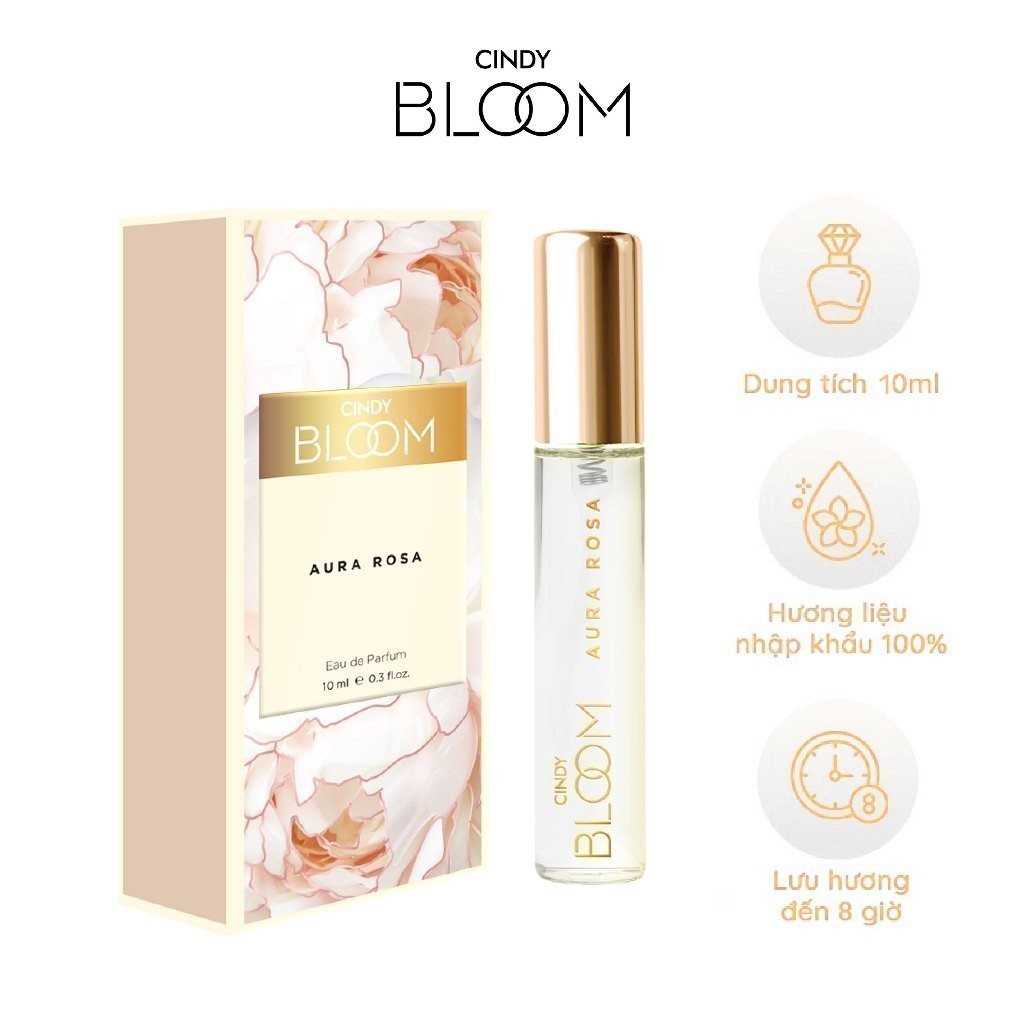 Ảnh Nước hoa nữ Cindy Bloom Aura Rosa Hương Kiêu Sa Sang Trọng 10ml 3