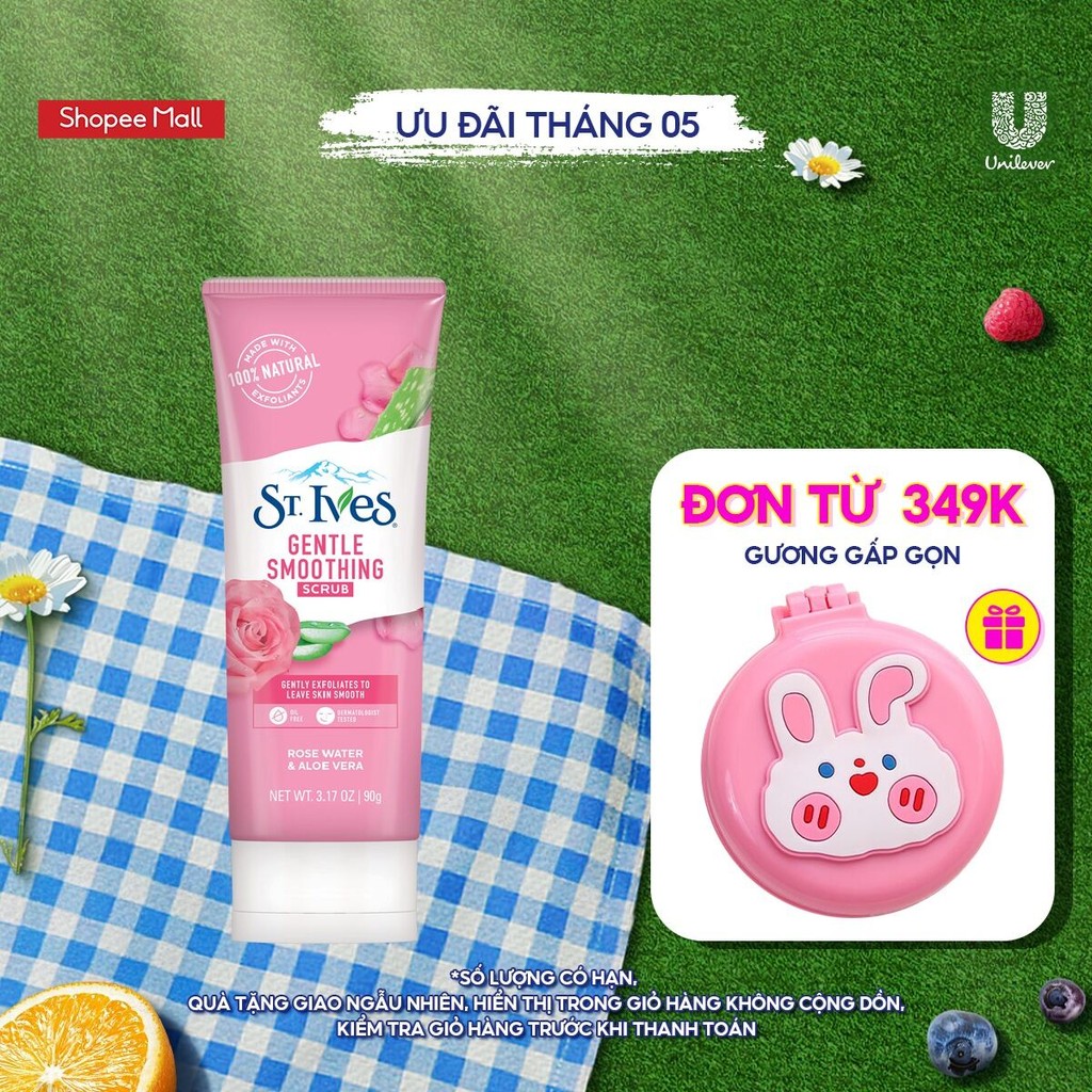 Ảnh Sữa rửa mặt tẩy tế bào da chết St.Ives chiết xuất Hoa Hồng và Lô Hội 90g 1