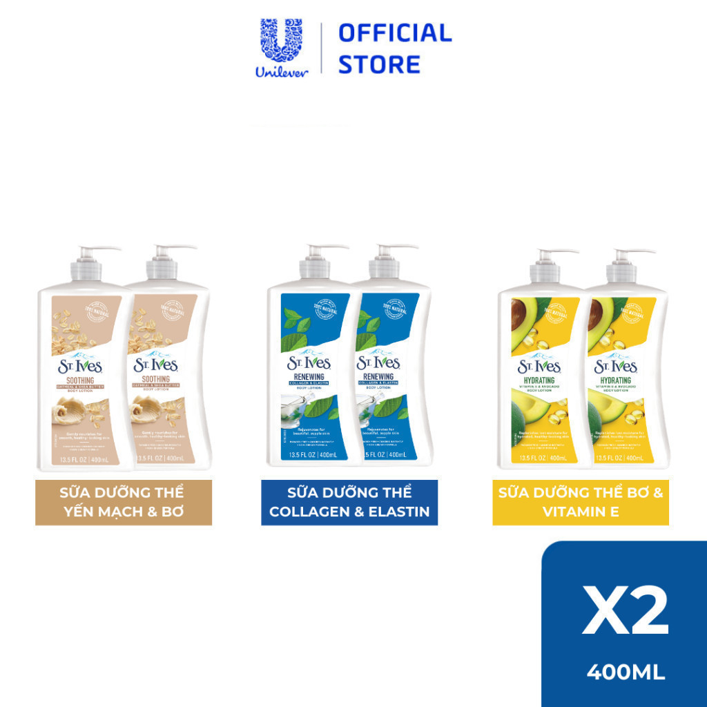 Ảnh Combo 2 sữa dưỡng thể St.ives 400ml (Tuỳ chọn) 1