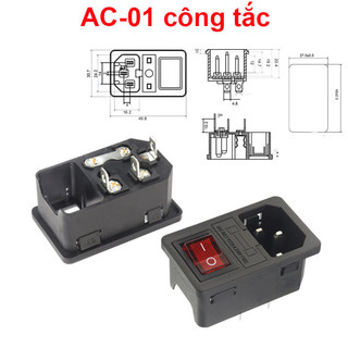 [Bán sỉ combo] Đầu nối nguồn, jack cắm AC hàn dây chịu tải tốt cho máy móc thiết bị điện