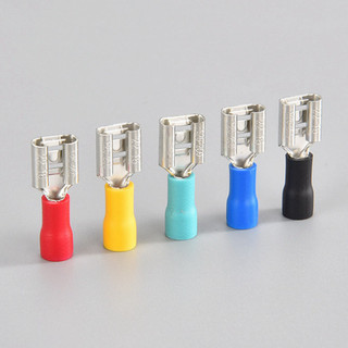 [Bán sỉ combo] (50 cái) Đầu cos ghim dẹp cái, cos ghim capa bọc nhựa FDD