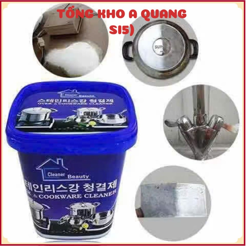 Lọ Kem Tẩy Xoong Nồi An Toàn Tuyệt Đối,Bột Tẩy Vệ Sinh Nhà Bếp Đa Năng - KEM TẨY LÀM SẠCH XOONG NỒI INOX TIỆN LỢI