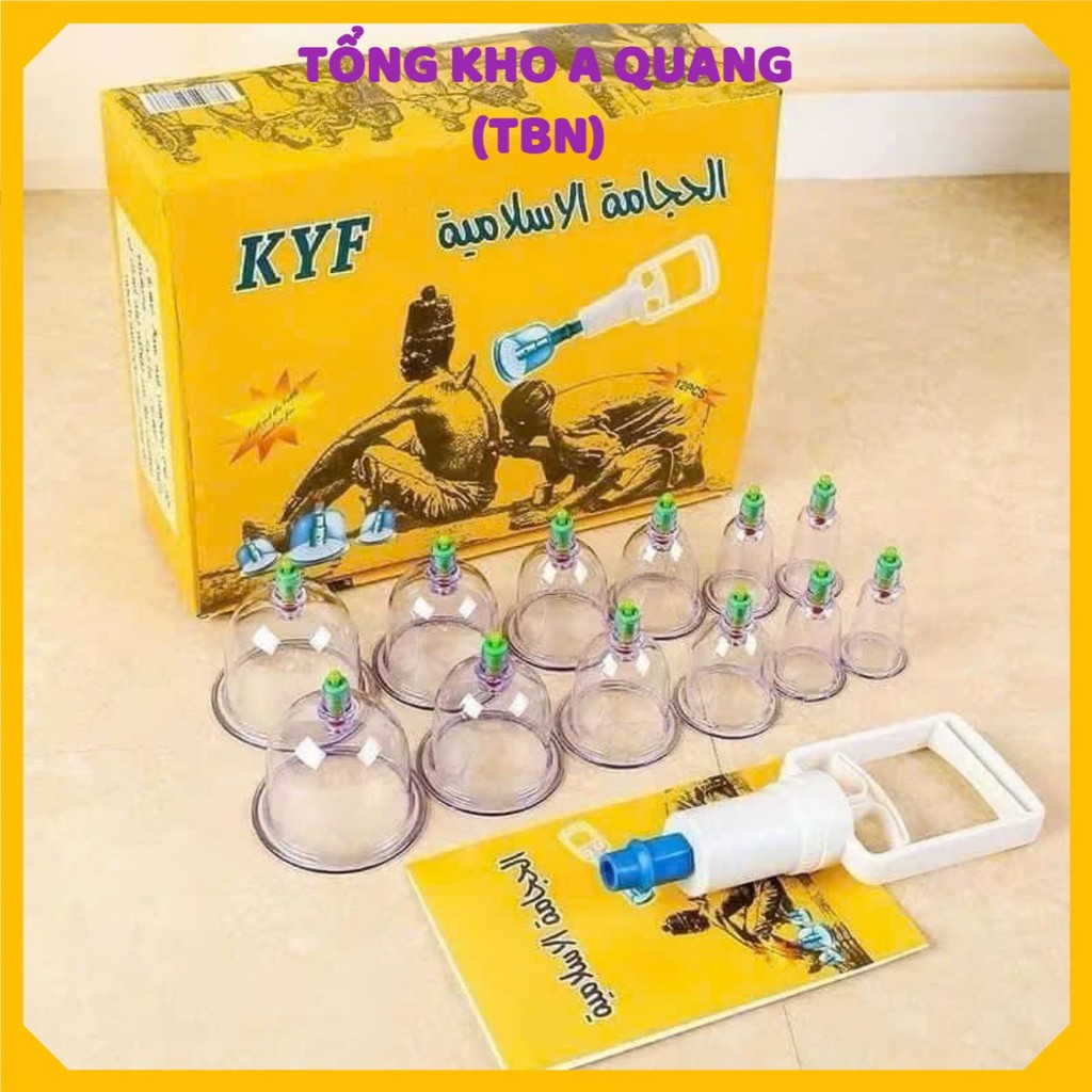 Bộ giác hơi 12 cốc không dùng lửa, BỘ GIÁC HƠI KHÔNG CÓ NAM CHÂM - GIACHOI896