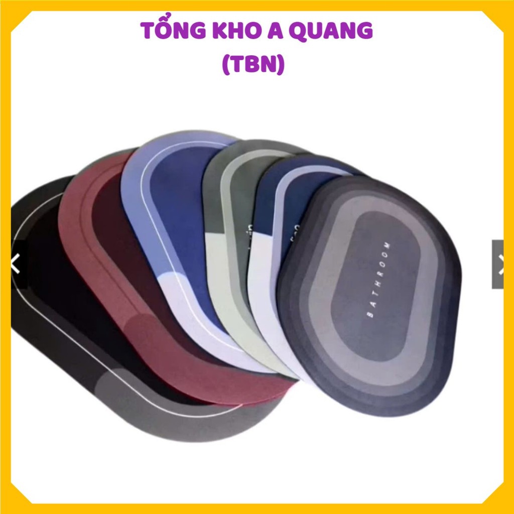 THẢM LAU CHÂN SILICON, COMBO 3 tấm lau chân silicon ngẫu nhiên siêu thấm hút, chống trơn trượt decor nhà tắm-MA:597THAM