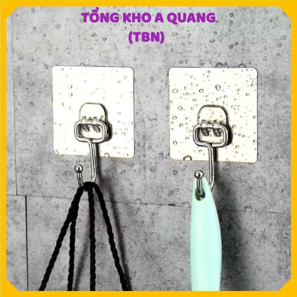[COMBO 10] MÓC DÁN TƯỜNG INOX, Móc Dán Tường Inox Móc Đơn Treo Dán Nhà Tắm, Bếp Đa Năng Kèm Móc Inox treo tiện lợi