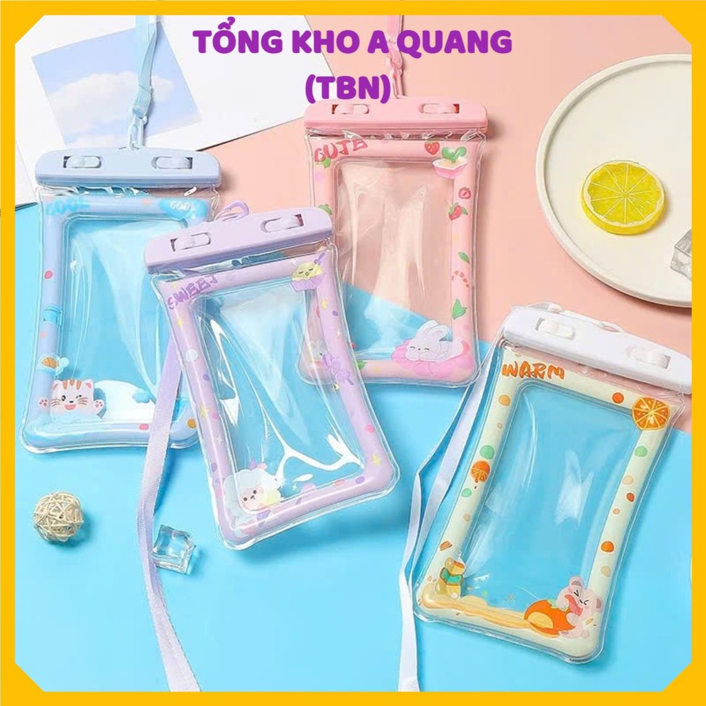 (COMBO 2) BỌC ĐIỆN THOẠI HÌNH DỄ THƯƠNG - Túi Chống Nước Điện Thoại Chống Thấm,Túi Bảo Vệ Điện Thoại Có Viền Phao