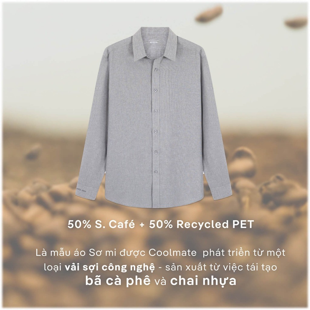 [MUA 4 GIẢM 20%]Áo SƠ MI nam dài tay CaféDriS khử mùi hiệu quả, chống UV, áo đi làm đi chơi dạo phố  Coolmate
