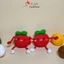 Móc khóa cà chua bằng len cotton milk 125g đáng yêu phụ kiện trang trí balo handmade