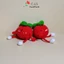 Móc khóa cà chua bằng len cotton milk 125g đáng yêu phụ kiện trang trí balo handmade