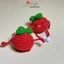 Móc khóa cà chua bằng len cotton milk 125g đáng yêu phụ kiện trang trí balo handmade