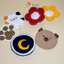 Miếng lót ly bằng len handmade nhiều mẫu mã thấm nước lót cốc hoa, mèo, trang trí bàn bếp