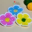 Lót ly hoa 5 cánh nhiều màu len cotton dễ thương thấm hút