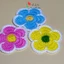 Lót ly hoa 5 cánh nhiều màu len cotton dễ thương thấm hút