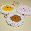 Miếng lót ly hình cừu bằng len thấm nước tốt dễ thương