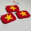 Móc khóa lá cờ Việt Nam 2 mặt sao bằng len handmade