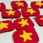Móc khóa lá cờ Việt Nam 2 mặt sao bằng len handmade