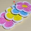Lót ly hoa 5 cánh nhiều màu len cotton dễ thương thấm hút