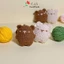 Móc khóa gấu cặp đôi bằng len cotton milk 125g handmade đáng yêu, quà lưu niệm