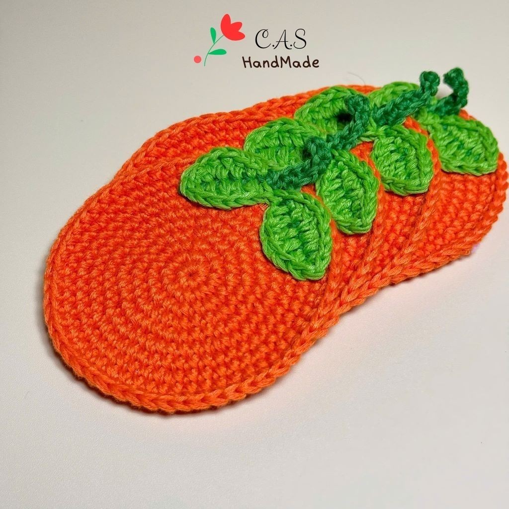 [Có sẵn] Lót ly trái cây handmade len cotton nhiều mẫu thấm hút xinh xắn