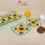 Lót ly hoa hướng dương hình vuông handmade bằng len cotton milk125g xinh xắn trang trí bàn