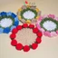 Đế lót ly hoa chuông, hoa hồng bằng len handmade xinh xắn trang trí bàn, có chậu thấm nước