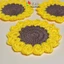 Lót ly hoa hướng dương bằng len sợi cotton, handmade thấm nước