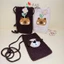 Túi đựng điện thoại 11x17cm đeo chéo bằng len handmade cute, có dây