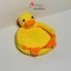 Lót ly len con vịt sợi cotton handmade đáng yêu trang trí bàn ăn
