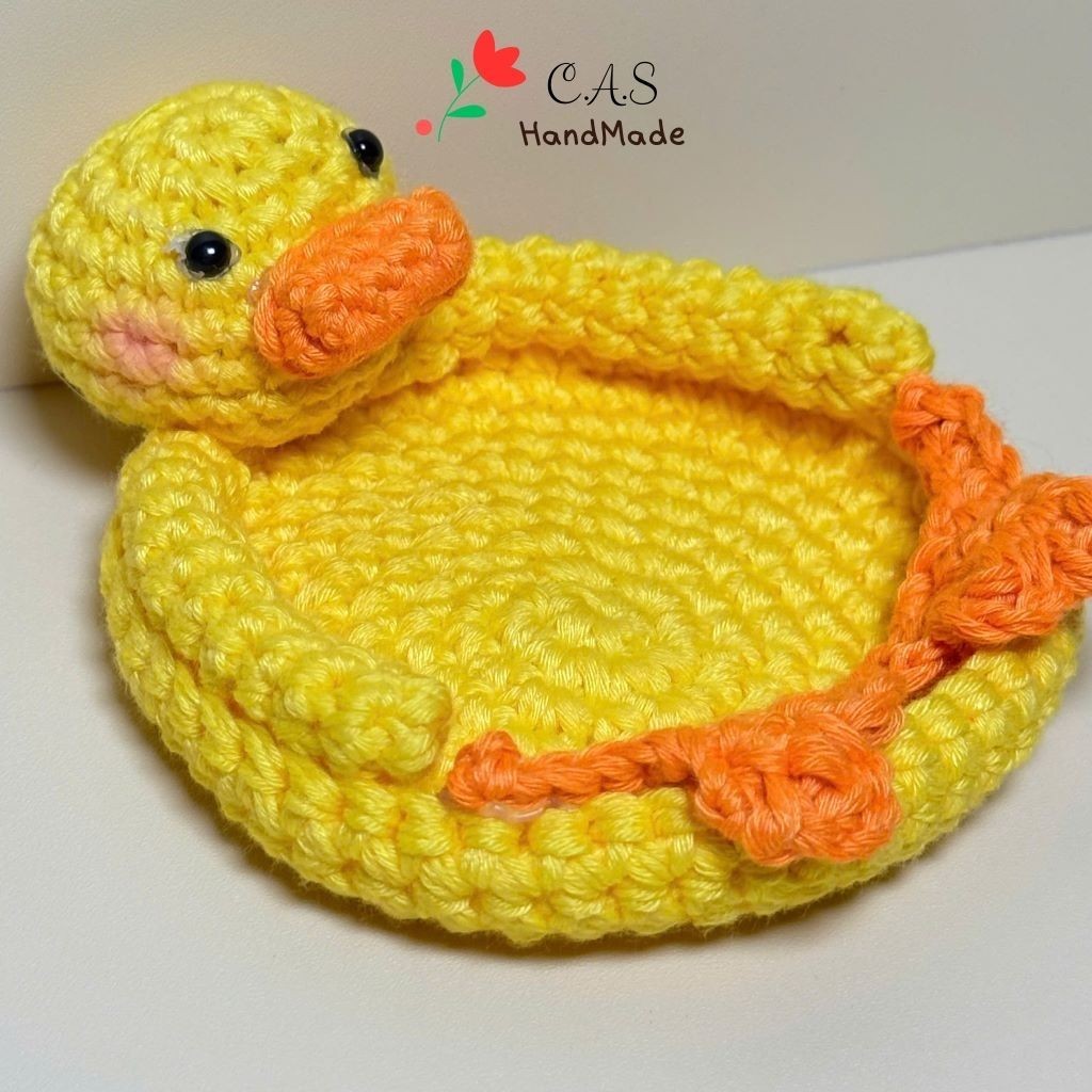 [Có sẵn] Lót ly len con vịt sợi cotton handmade đáng yêu trang trí bàn ăn