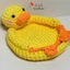 Lót ly len con vịt sợi cotton handmade đáng yêu trang trí bàn ăn