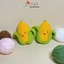 Móc khóa trái bắp bằng len cotton milk 125g xinh xắn treo balo chìa khóa