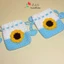 Túi dây rút mini 9x10cm đựng trang sức, son, tai nghe, phụ kiện bằng len handmade