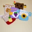 Túi dây rút mini 9x10cm đựng trang sức, son, tai nghe, phụ kiện bằng len handmade