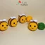 Móc khóa con ong bằng len cotton milk 125g handmade trang trí balo chìa khóa