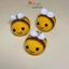 Móc khóa con ong bằng len cotton milk 125g handmade trang trí balo chìa khóa