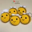 Móc khóa con ong bằng len cotton milk 125g handmade trang trí balo chìa khóa