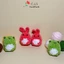 Móc khóa len bé thỏ và ếch handmade sợi len nhung siêu đáng yêu móc chìa khóa