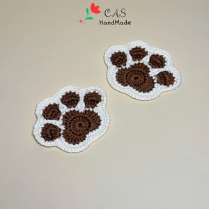 Miếng lót đế ly chân mèo bằng len cute thấm nước