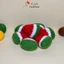 Móc khóa dưa hấu handmade len cotton milk 125g móc balo chìa khóa